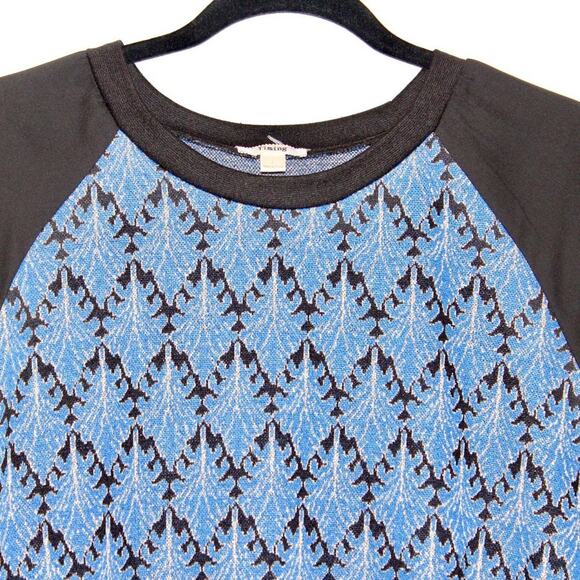 Chiffon Sleeve Sparkle Crewneck Size Large - Picture 2 of 3